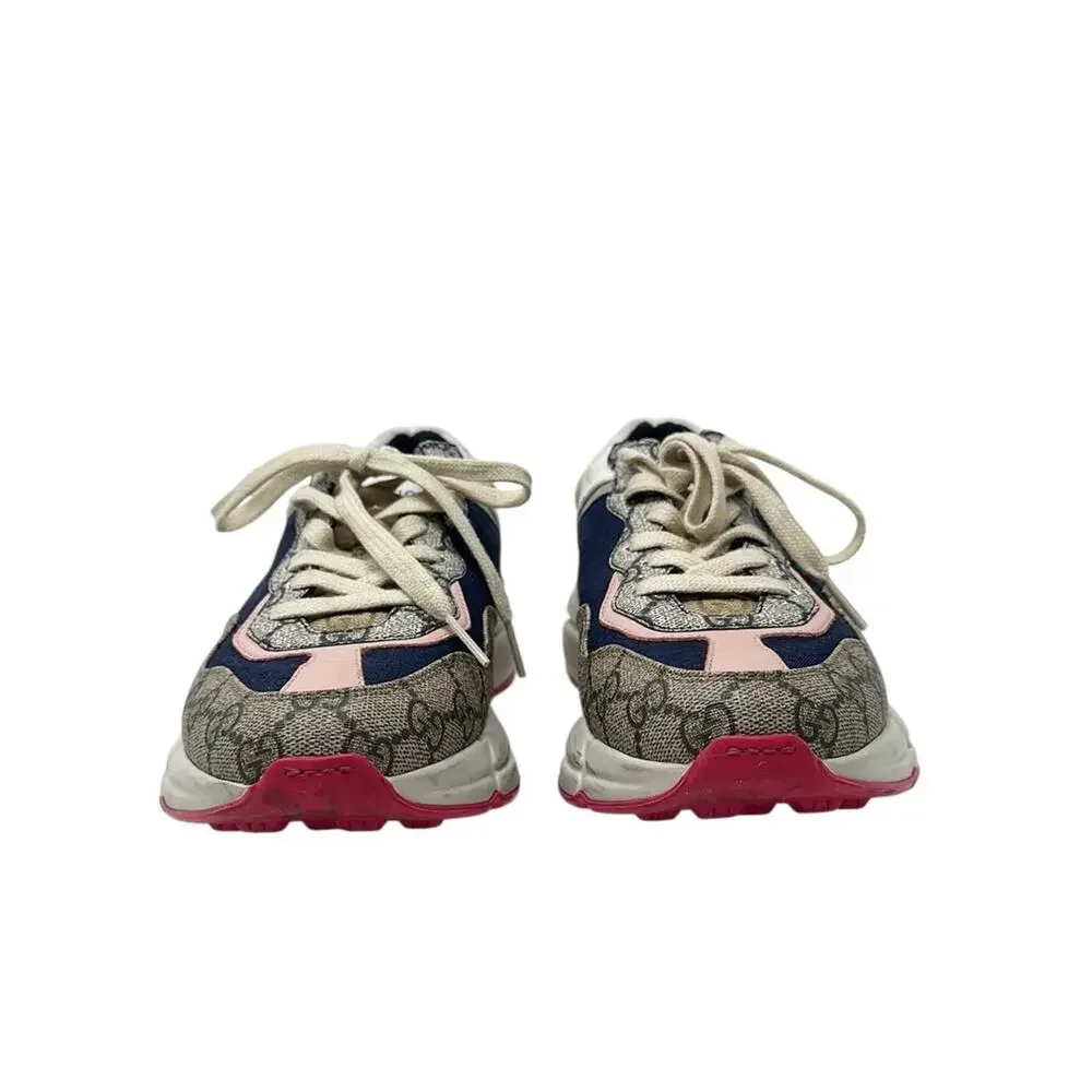 Gucci Rhyton GG Canvas Multi Monogram Low Top Sneakers Runners Size 38.5